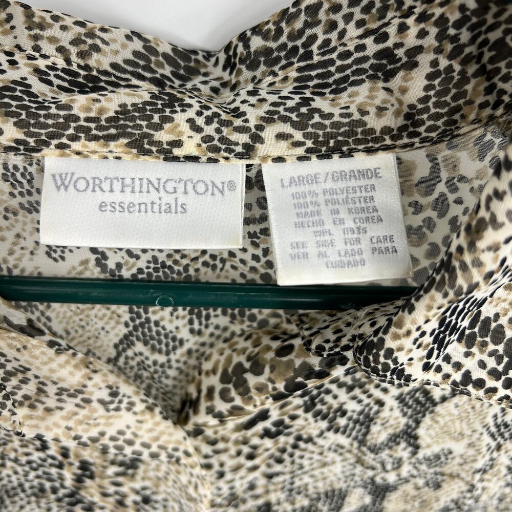Worthington Vtg Brown Python Snake Skin Full Shee… - image 2